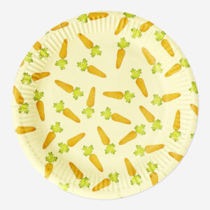 Carrot shaped paper plates - 8 pcs - Image 2