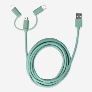 Charging cable. For USB-C, Micro USB and lightning - Image 1