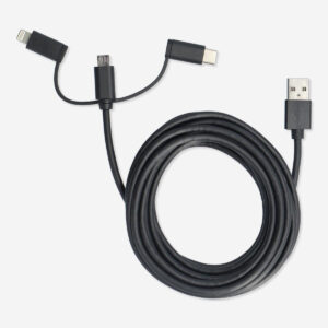 Charging cable. For USB-C, Micro USB and lightning - Image 1