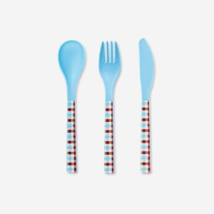 Checkered cutlery set - 6 pcs - Image 1