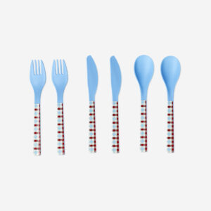 Checkered cutlery set - 6 pcs - Image 3