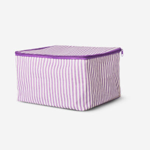 Checkered storage box with zipper - Image 1