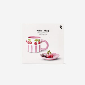 Cherry mug with snack tray - 370 ml - Image 3