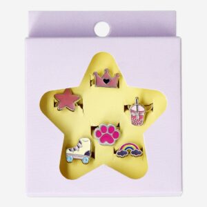 Children's adjustable rings with icons - 6 pcs - Image 1