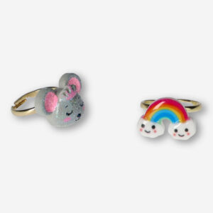 Children's rings with cute motifs - 9 pcs - Image 2