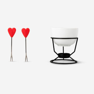 Chocolate fondue set. With 2 forks - Image 3