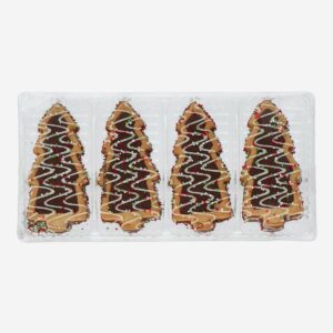 Christmas tree cookies with cream and sprinkles - Image 3