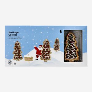 Christmas tree cookies with cream and sprinkles - Image 1