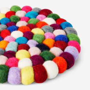 Multi-Colour Felt Coaster - 19 cm - Image 2