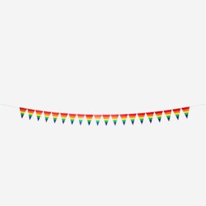 Rainbow pennant garland - 500 cm - Image 2