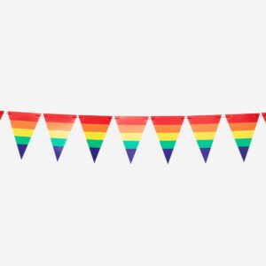 Rainbow pennant garland - 500 cm - Image 3