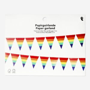 Rainbow pennant garland - 500 cm