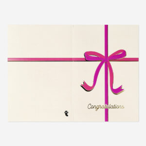 Congratulations card with bows and envelope - Image 2