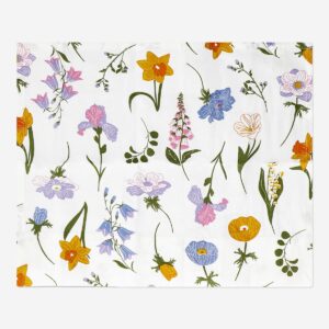 Cotton napkins with flower print - 2 pcs - Image 3