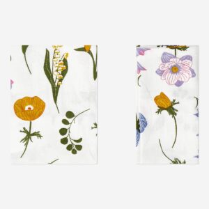Cotton napkins with flower print - 2 pcs