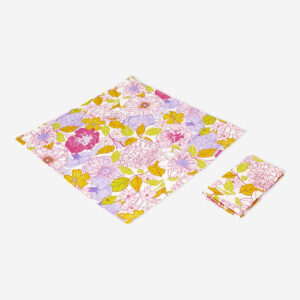 Cotton napkins with large flower print - Image 2
