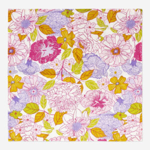 Cotton napkins with large flower print - Image 3