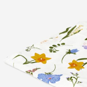 Cotton tablecloth with flower print - 140x220 cm - Image 3