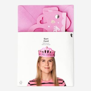 Crown shaped card with envelope