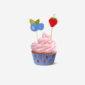 Berry cupcake decoration set - 15 pcs