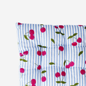 Cushion with stripes and cherries - Image 3