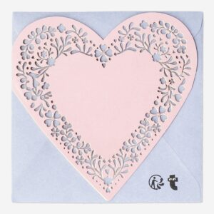 Cut out heart card with envelope - Image 1