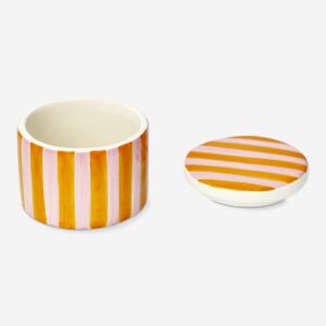 Decorative jar with orange stripe - Image 2