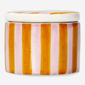 Decorative jar with orange stripe - Image 3