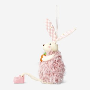 Decorative pink rabbit with long legs - Image 3