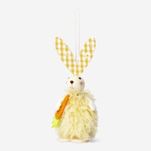 Decorative yellow rabbit with carrot - Image 1