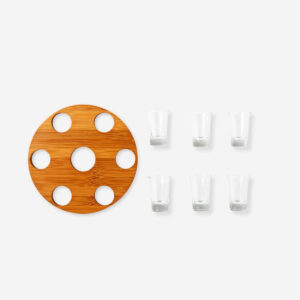 Drink tray with 6 shot glasses - Image 3