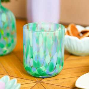 Drinking glass with blue dots - 340 ml - Image 3