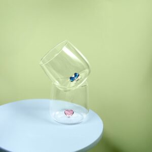 Drinking glass with embossed bow - 480 ml - Image 3