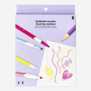 Dual-tip markers with colour changing effect - 12 pcs - Image 1