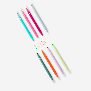 Dual-tip markers with fineliners and stamps - 12 pcs - Image 2