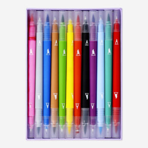 Dual-tip pens in box - 12 pcs - Image 2