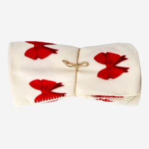 Fleece blanket with bow print - Image 1