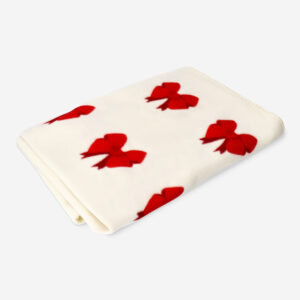 Fleece blanket with bow print - Image 2