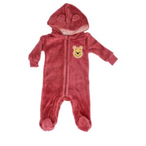 Winnie the Pooh Baby Fleece Overall - Green/Pink - Image 3