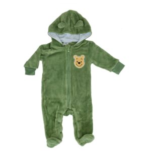 Winnie the Pooh Baby Fleece Overall - Green/Pink - Image 4