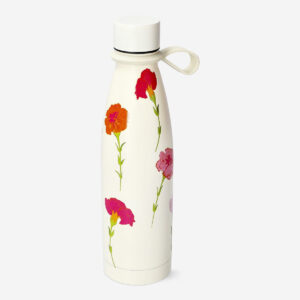 Floral drinking bottle with silicone strap - 480 ml - Image 1