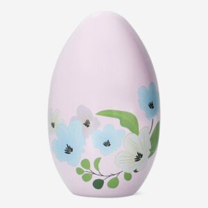 Floral Easter egg in metal - Large - Image 1
