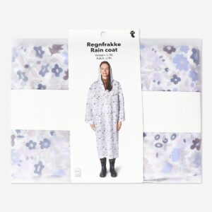 Floral rain coat with pouch for adults - Size L/XL - Image 3