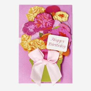 Flower bouquet card with envelope - Image 1