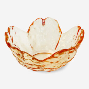 Flower shaped orange tealight holder - Image 1