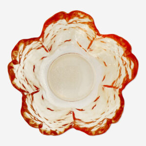 Flower shaped orange tealight holder - Image 3