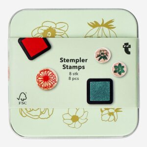 Flower stamps set - 8 pcs