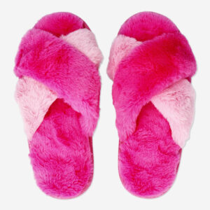 Fluffy Pink Slippers - 39/40 - Image 1