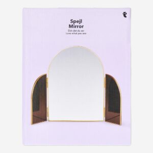 Fold out brass mirror - Image 1