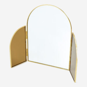 Fold out brass mirror - Image 3